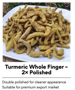 Turmeric Whole Finger 2× Polished Supplier from Indonesia | Premium Dried Turmeric for Export