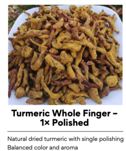 Turmeric Whole Finger 1× Polished Supplier from Indonesia | Dried Turmeric for Export