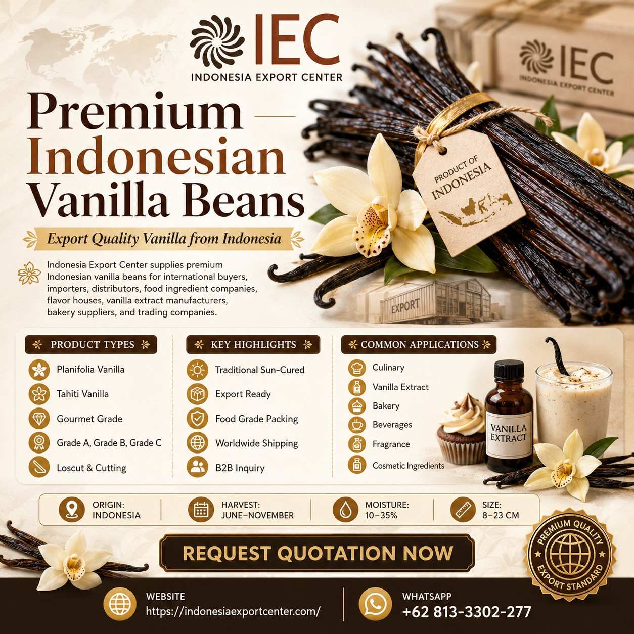 Indonesian Vanilla Beans from Indonesia