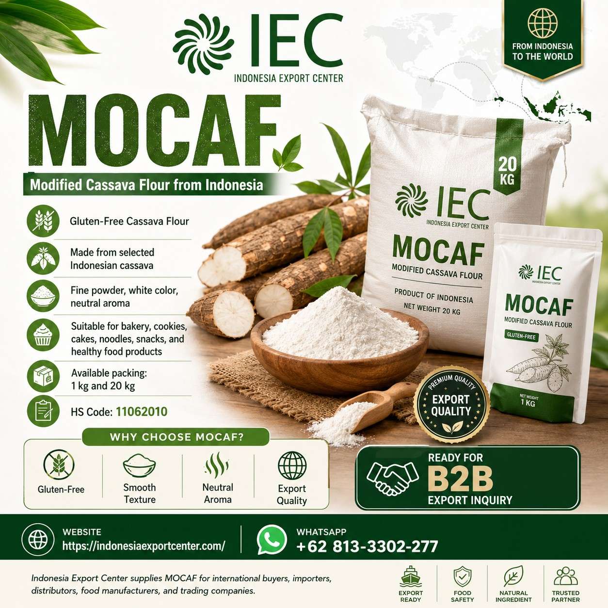 MOCAF / Modified Cassava Flour from Indonesia