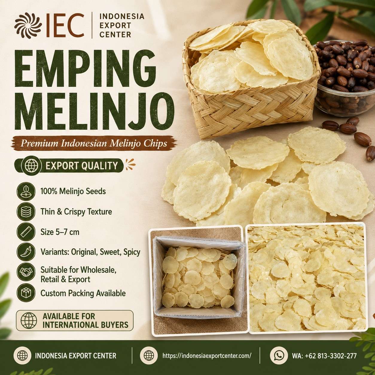 Premium Emping Melinjo from Indonesia