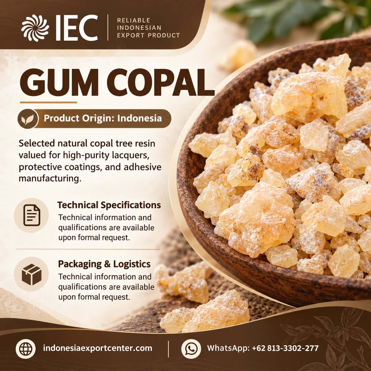 Gum Copal Supplier Indonesia – Natural Copal Resin for Industrial Applications